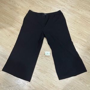 Lane Bryant Black Dress Trousers Wide Leg Size 28